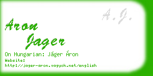 aron jager business card