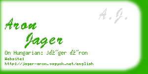 aron jager business card